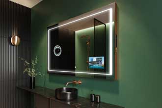 Espelho de Vidro com Led